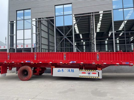 12400X2500X3650mm WS Semirremolque de transporte de arena de tres ejes con suspensión mecánica
