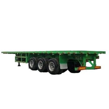 2 ejes 3 ejes 4 ejes 20' 40' 45' Semiremolque de contenedor de cama plana para neumáticos de camión. 12R22.5