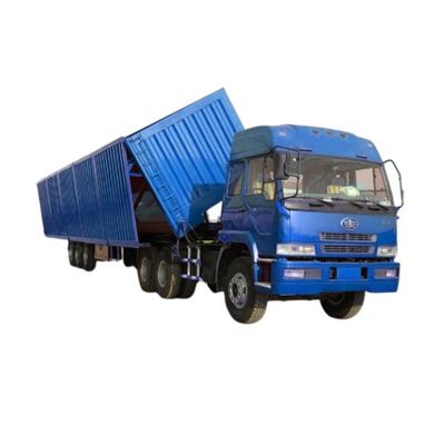 3 Ejes de descarga lateral Semi remolque de pared lateral tirador de descarga camión WS Industria del transporte hidráulico