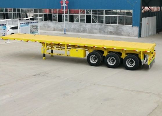 2 ejes 3 ejes 4 ejes 20' 40' 45' Semiremolque de contenedor de cama plana para neumáticos de camión. 12R22.5