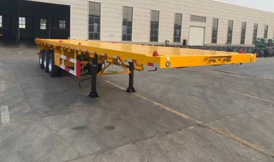 2 ejes 3 ejes 4 ejes 20' 40' 45' Semiremolque de contenedor de cama plana para neumáticos de camión. 12R22.5
