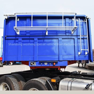 3 Ejes de descarga lateral Semi remolque de pared lateral tirador de descarga camión WS Industria del transporte hidráulico