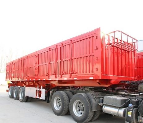 Wosheng Tri-Axle elevador hidráulico tirador lateral tirador lateral semi remolque tirador lateral remolque