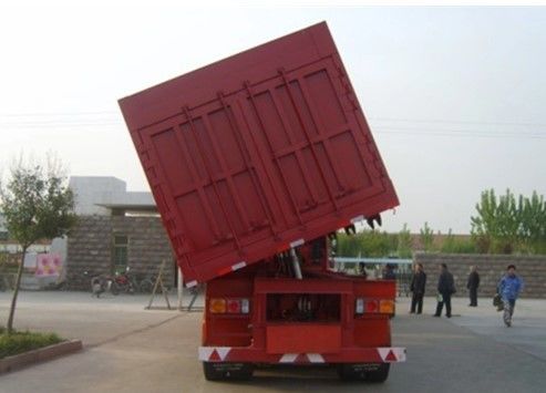 Wosheng Tri-Axle elevador hidráulico tirador lateral tirador lateral semi remolque tirador lateral remolque