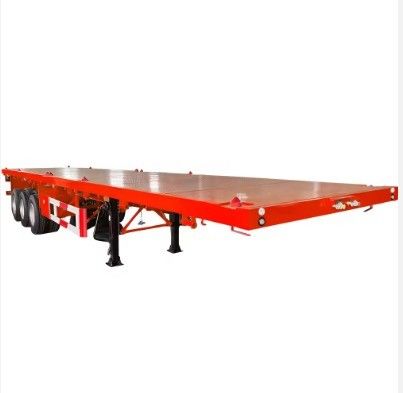 Camioneta de piso plano, contenedor, semi-remolque, 60/80 toneladas de carga útil máxima