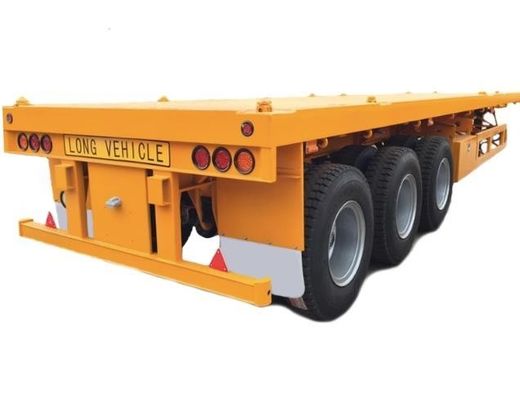 Camioneta de piso plano, contenedor, semi-remolque, 60/80 toneladas de carga útil máxima