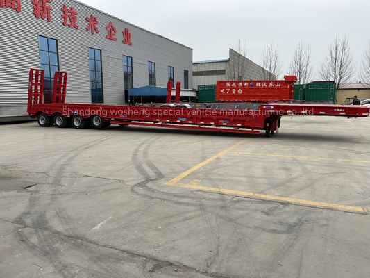 Semi-remolque de contenedor de lecho bajo cargador de chasis con cámara de aire T30/30 sistema de frenos