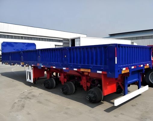 3 Ejes Caída Pared lateral Semi-remolque adecuado para el transporte de carga Diseño de cercas
