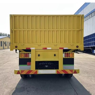 Acero 3 Eje 40 pies 12.4m Recinto de carga Semi remolque de pared lateral Remolque de camión para carga a granel