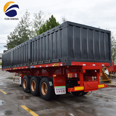 WS Transporte de piedra Durable 3 ejes 50 toneladas camión de descarga lateral semirremolque tirador para solución