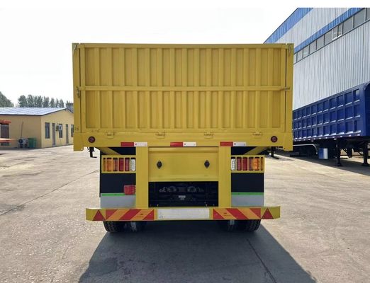 Suspensión mecánica de 40 toneladas de tipo cerco de tres ejes remolque de carga remolque de pared lateral
