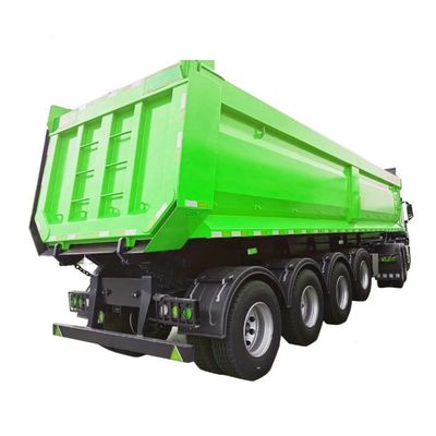 Camión de carga de 45 Cbm de 60 toneladas Remolque trasero de carga para el transporte de grano de piedra arenisca