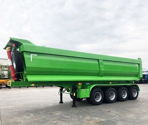 Camión de carga de 45 Cbm de 60 toneladas Remolque trasero de carga para el transporte de grano de piedra arenisca