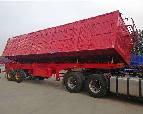 30-100 toneladas de carga útil con remolque de inclinación lateral 13000x2550x2900 para camiones y carga a granel
