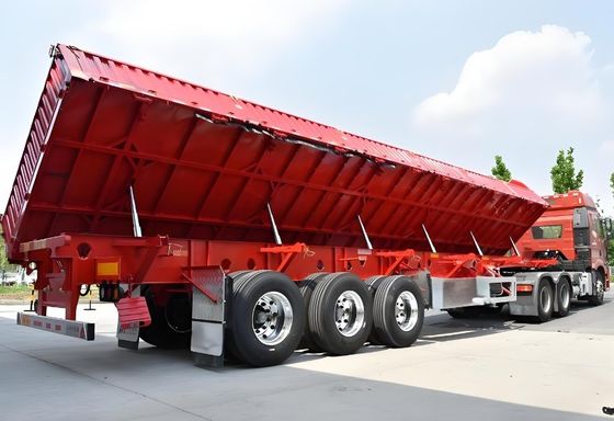 30-100 toneladas de carga útil con remolque de inclinación lateral 13000x2550x2900 para camiones y carga a granel