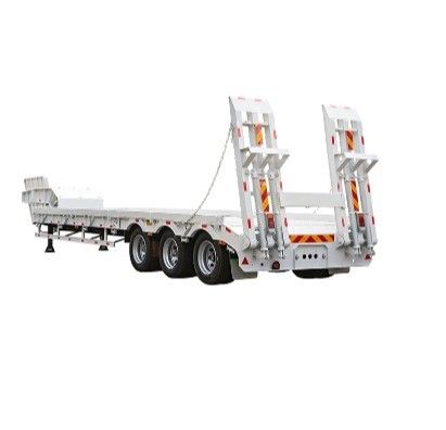 Semiremolque de acero de carga frontal baja para el transporte de maquinaria de construcción Remolque de camión