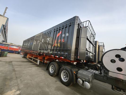90 mm*13/16 mm*10 capas de hojas de resorte triaxil elevador hidráulico de desvío lateral semirremolque