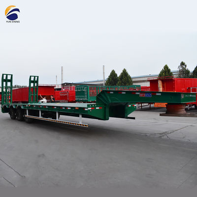 Semi remolque de cama baja de 3/4 ejes personalizable 13-18m con Q345B / T700 viga principal de acero