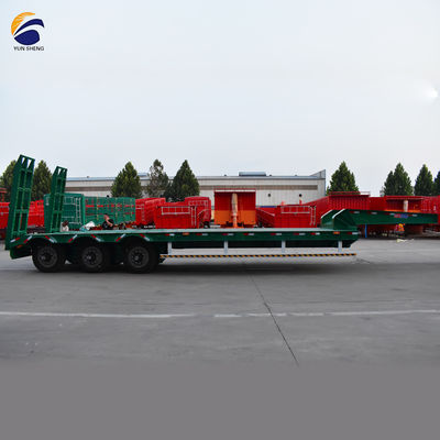 Semi remolque de cama baja de 3/4 ejes personalizable 13-18m con Q345B / T700 viga principal de acero