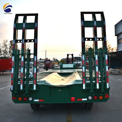 Semi remolque de cama baja de 3/4 ejes personalizable 13-18m con Q345B / T700 viga principal de acero