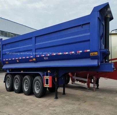 Semiremolque hidráulico trasero de descarga de 28 t para el transporte de acero