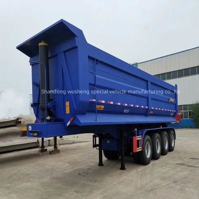 Semiremolque hidráulico trasero de descarga de 28 t para el transporte de acero