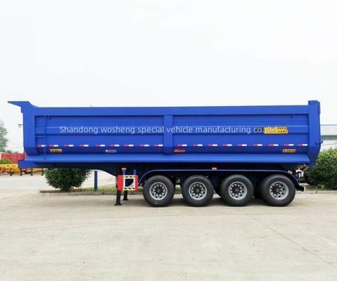 Semiremolque hidráulico trasero de descarga de 28 t para el transporte de acero