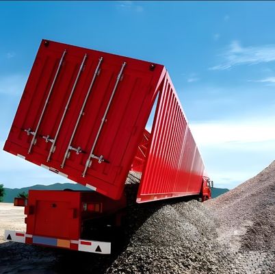 Semiremolque para transporte de granos de 3 ejes de pared lateral