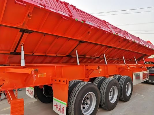 Semiremolque para transporte de granos de 3 ejes de pared lateral