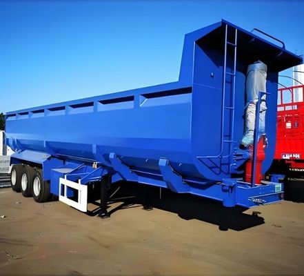 Semi-remolque asequible para 3 ejes 4 ejes inclinado trasero Dump Tipper Dump semi-remolque