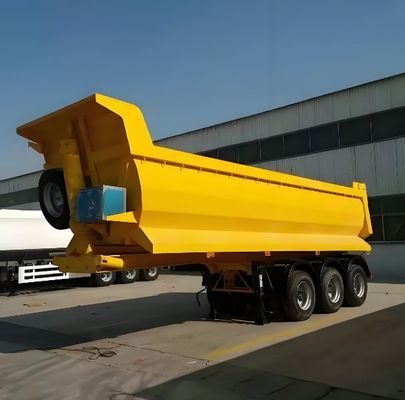 Semi-remolque asequible para 3 ejes 4 ejes inclinado trasero Dump Tipper Dump semi-remolque