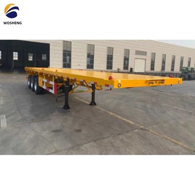 Semiremolque de contenedores con lecho plano con muelle de hoja 90x13/16x10 capas y capacidad de 30-70 t