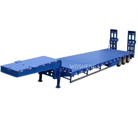Transporte Equipo de trabajo pesado Camión lowboy personalizable Semi remolque de cama baja