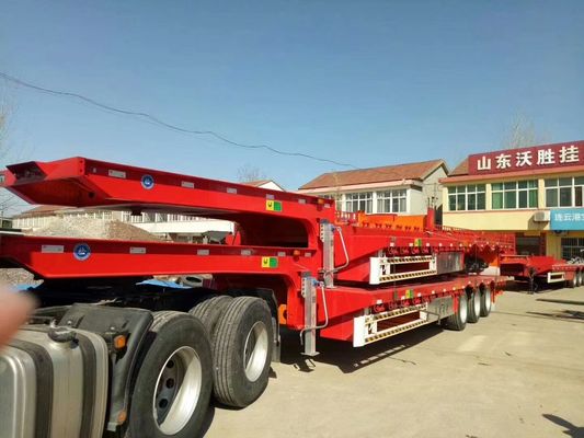 5 Ejes 100 o 120 toneladas Semiremolque de cuello de ganso para el transporte de equipos pesados