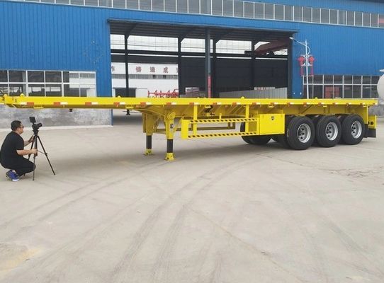 Tamaño y color personalizados 3 4 Contenedor de ejes Flatbed Flat Semi trailer para camión