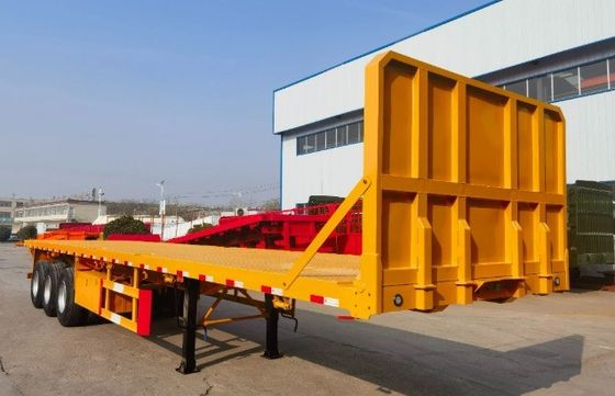 Tamaño y color personalizados 3 4 Contenedor de ejes Flatbed Flat Semi trailer para camión