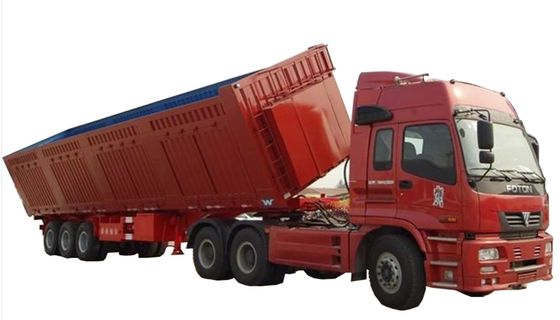 Semi-remolque de 2 a 3 ejes remolque para transporte de grava con remolcador lateral de carga pesada
