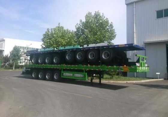 Remolque de camión para el transporte de contenedores de tamaño personalizado 2 3 4 semi-remolque de eje plano