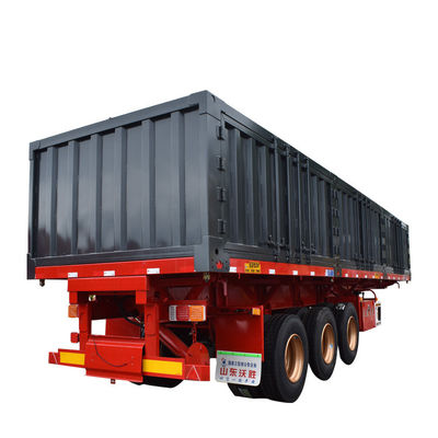 Diseño de camión de transporte de arena con tirador lateral en un semirremolque de acero de 3 ejes de 60 toneladas