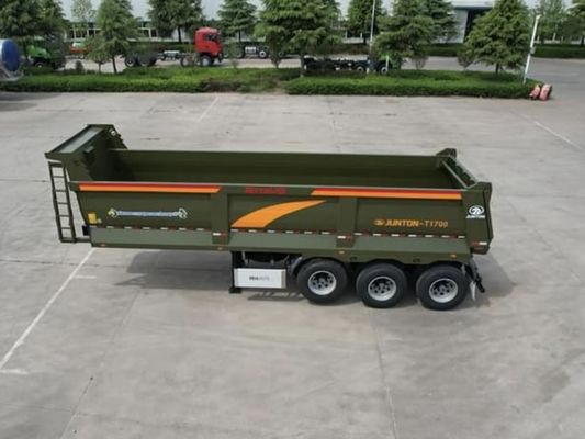 Wosheng personalizado de 3 ejes Tri-ejes traseros de descarga de semirremolque con carga útil máxima de 40000 kg