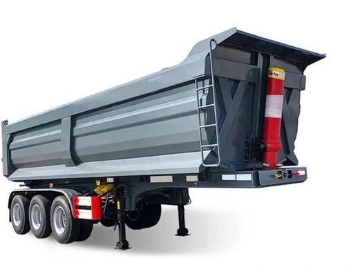 Wosheng 30-80 toneladas de semi-remolque trasero con carga útil máxima de 30000 kg y diseño tipo U