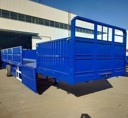 Semi remolque de 50T 3 ejes de pared lateral personalizable con 600 mm y 800 mm de altura de la placa lateral