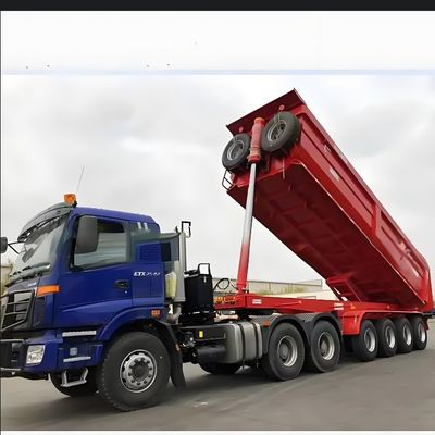 Wosheng 30-80 toneladas de semi-remolque trasero con carga útil máxima de 30000 kg y diseño tipo U
