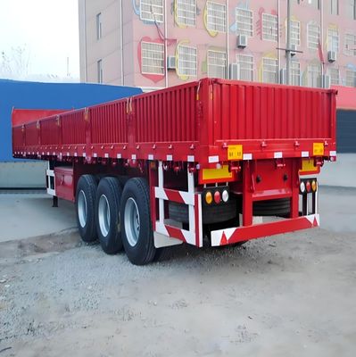 Semi remolque de 50T 3 ejes de pared lateral personalizable con 600 mm y 800 mm de altura de la placa lateral