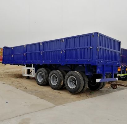 Semi remolque de 50T 3 ejes de pared lateral personalizable con 600 mm y 800 mm de altura de la placa lateral