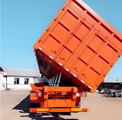Semi-remolque de descarga de rueda lateral para camiones remolque transporte de piedra acero arenas