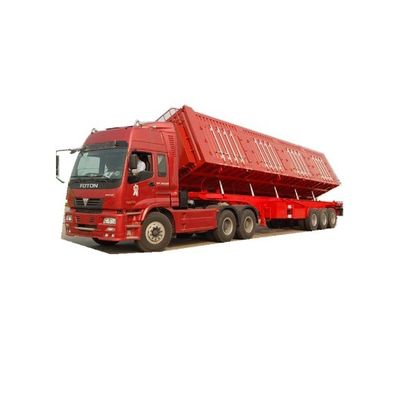 30-100 toneladas Max carga útil acero hidráulico tirador de basura semirremolque para el transporte de granos