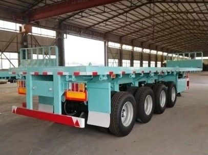 Semiremolque de 4 ejes con suspensión mecánica para el transporte de contenedores de 20 pies y 40 pies