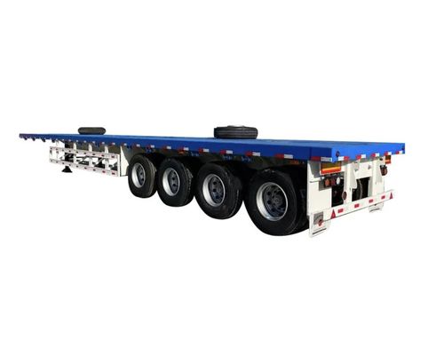Remolque de camión de 7 toneladas Contenedor de cama plana Semirremolque con condición 3/4 Eje de peso de carga