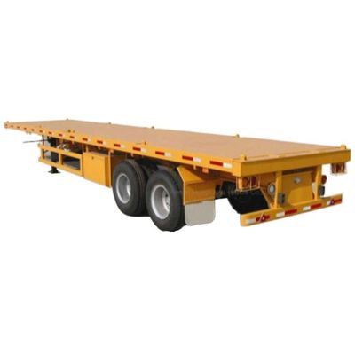 Remolque de camión de 7 toneladas Contenedor de cama plana Semirremolque con condición 3/4 Eje de peso de carga